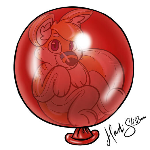 Hachi on blue GL 1200 balloon